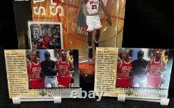 Michael Jordan. Nba Super Stars Carded + 1995 He's Back Cards. Upper Deck
