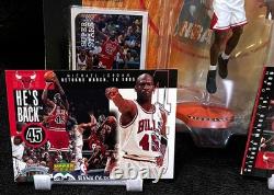 Michael Jordan. Nba Super Stars Carded + 1995 He's Back Cards. Upper Deck