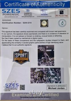 Michael Jordan New big autographed cotton canvas Hand Signed FRAMED withCOA