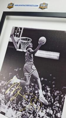 Michael Jordan New big autographed cotton canvas Hand Signed FRAMED withCOA