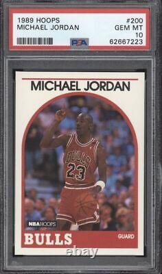 Michael Jordan PSA 10 1989 NBA Hoops Basketball #200 Chicago Bulls 7223