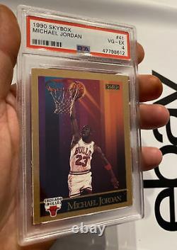 Michael Jordan PSA 4 Skybox Chicago Bulls INVEST Man Cave Collector Card 1990