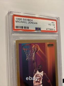Michael Jordan PSA 4 Skybox Chicago Bulls INVEST Man Cave Collector Card 1990