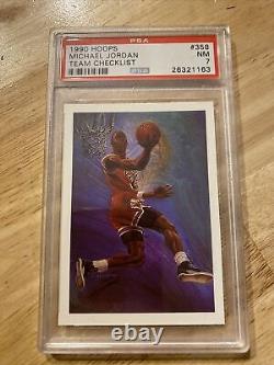 Michael Jordan PSA 7 NBA Hoops 1990 #358 Card Collector Chicago Bulls INVEST NOW