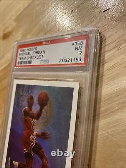 Michael Jordan PSA 7 NBA Hoops 1990 #358 Card Collector Chicago Bulls INVEST NOW