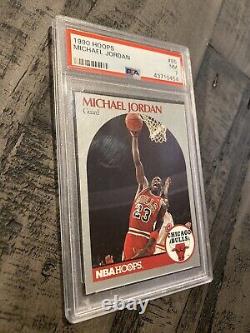 Michael Jordan PSA 7 NBA Hoops 1990 #65 Card Collector Goat Chicago Bulls INVEST