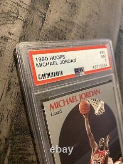 Michael Jordan PSA 7 NBA Hoops 1990 #65 Card Collector Goat Chicago Bulls INVEST