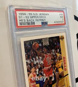 Michael Jordan PSA 7 Upper Deck He's Back LAST DANCE 1994 #44 Collector Card