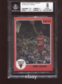 Michael Jordan RC 1986 Star #4 Pro Stats HOF Chicago Bulls Rookie BGS 8