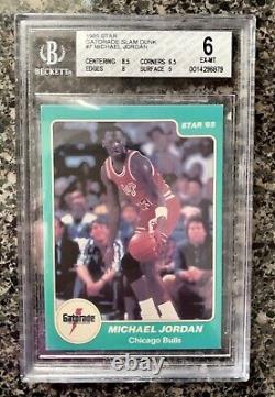 Michael Jordan RC (BGS 6) 1985 Star Gatorade Slam Dunk Rookie #7