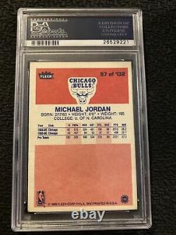 Michael Jordan ROOKIE PSA 2 Fleer 1986 Collector Card Vintage Chicago #57 GIFT