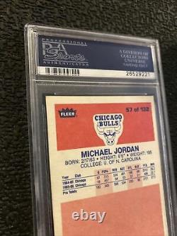 Michael Jordan ROOKIE PSA 2 Fleer 1986 Collector Card Vintage Chicago #57 GIFT