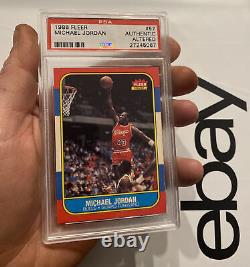 Michael Jordan ROOKIE PSA Authentic Altered Fleer 1986 Last Dance #57 Chicago