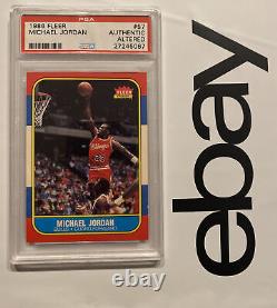 Michael Jordan ROOKIE PSA Authentic Altered Fleer 1986 Last Dance #57 Chicago