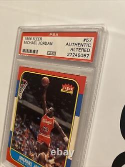 Michael Jordan ROOKIE PSA Authentic Altered Fleer 1986 Last Dance #57 Chicago