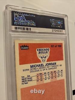 Michael Jordan ROOKIE PSA Authentic Altered Fleer 1986 Last Dance #57 Chicago