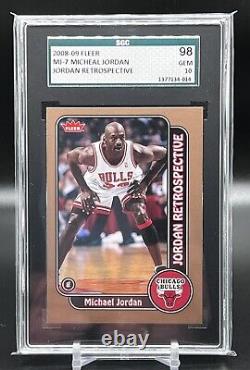 Michael Jordan Retrospective MJ7 2008 Fleer SGC 10 Chicago Bulls POP 1