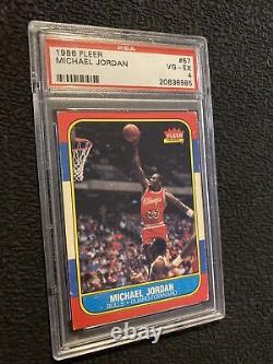 Michael Jordan Rookie Card PSA 4 Fleer #57 MJ Collector INVESTMENT 1986 Man Cave