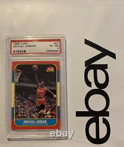 Michael Jordan Rookie Card PSA 4 Fleer #57 MJ Collector INVESTMENT 1986 Man Cave