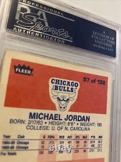 Michael Jordan Rookie Card PSA 4 Fleer #57 MJ Collector INVESTMENT 1986 Man Cave