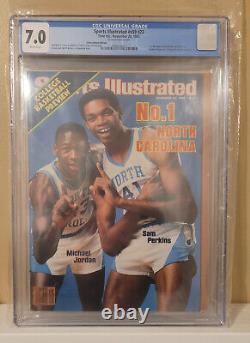 Michael Jordan Rookie Cover Sports Illustrated 1983 No Label Graded Cgc 7.0