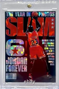 Michael Jordan SLAM Series Cracked Ice Holographic Fan Art Cards 10 Card Lot