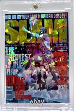Michael Jordan SLAM Series Cracked Ice Holographic Fan Art Cards 10 Card Lot