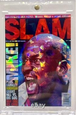 Michael Jordan SLAM Series Cracked Ice Holographic Fan Art Cards 10 Card Lot