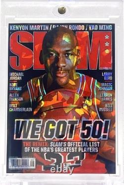 Michael Jordan SLAM Series Fan Art Cards 10 Card Cracked Ice Holo Lot
