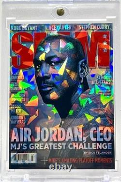 Michael Jordan SLAM Series Fan Art Cards 10 Card Cracked Ice Holo Lot