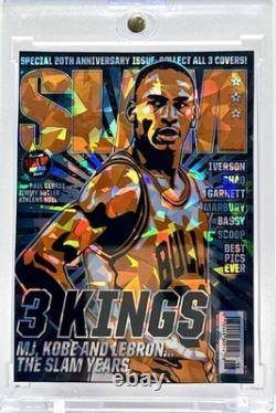 Michael Jordan SLAM Series Fan Art Cards 10 Card Cracked Ice Holo Lot
