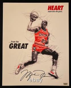Michael Jordan Signed 20x16 Canvas With COA (2371783) (Bulls)