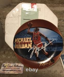 Michael Jordan Signed Auto His Airness Collection Basketball NBA Champion Plate