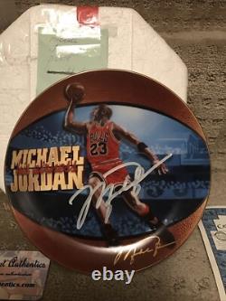 Michael Jordan Signed Auto His Airness Collection Basketball NBA Champion Plate