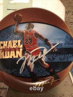 Michael Jordan Signed Auto His Airness Collection Basketball NBA Champion Plate