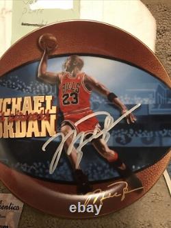 Michael Jordan Signed Auto His Airness Collection Basketball NBA Champion Plate