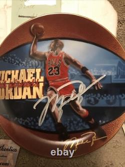 Michael Jordan Signed Auto His Airness Collection Basketball NBA Champion Plate
