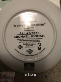 Michael Jordan Signed Auto His Airness Collection Basketball NBA Champion Plate