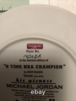 Michael Jordan Signed Auto His Airness Collection Basketball NBA Champion Plate