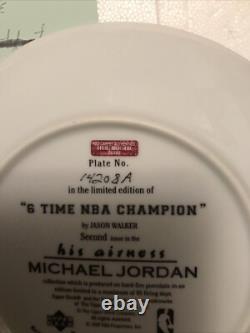 Michael Jordan Signed Auto His Airness Collection Basketball NBA Champion Plate