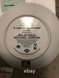 Michael Jordan Signed Auto His Airness Collection Basketball NBA Champion Plate