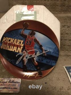 Michael Jordan Signed Auto His Airness Collection Basketball NBA Champion Plate