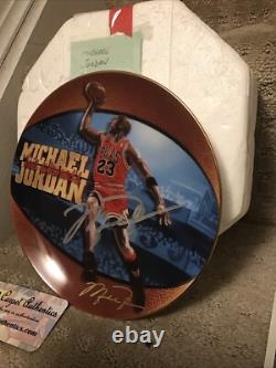 Michael Jordan Signed Auto His Airness Collection Basketball NBA Champion Plate