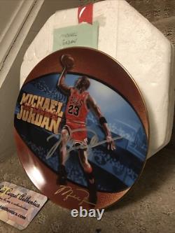 Michael Jordan Signed Auto His Airness Collection Basketball NBA Champion Plate