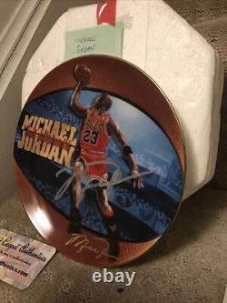 Michael Jordan Signed Auto His Airness Collection Basketball NBA Champion Plate