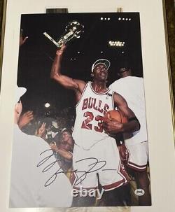 Michael Jordan Signed Autographed NBA Finals Championship 11x17 withCOA