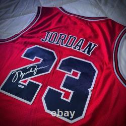 Michael Jordan Signed Bulls Jersey #23 Autographed Red With COA and Hologram