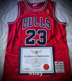 Michael Jordan Signed Bulls Jersey #23 Autographed Red With COA and Hologram