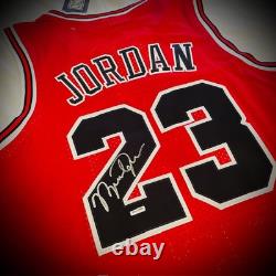 Michael Jordan Signed Chicago BULLS Jersey #23 Autograph Red Auto COA HOLO