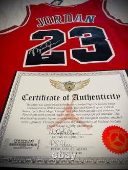 Michael Jordan Signed Chicago BULLS Jersey #23 Autograph Red Auto COA HOLO